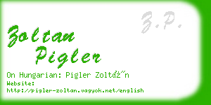 zoltan pigler business card